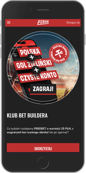 Mobilny zrzut ekranu bonusu Klub Bet Buildera